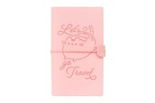 Skrive- og Tegneværktøjer - Pusheen – Leather Travel Notebook B6 - Pink - CTBV007