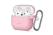 Mobil - Covers & Cases - Tech-Protect Silicone Hook Case for AirPods 4 - Pink - 5906302370054