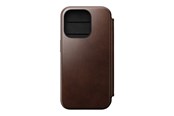 Mobil - Covers & Cases - Nomad Modern Leather Folio - iPhone 15 Pro | Rustic Brown | Horween - NM01630685