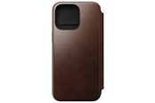Mobil - Covers & Cases - Nomad Modern Leather Folio - iPhone 15 Pro Max | Rustic Brown | Horween - NM01635185