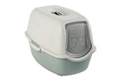 Katte - rotho Bailey Hooded litter box Green, White - 4004505092