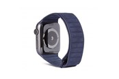 Smartwatch - Tilbehør - Decoded - Leather Magnetic Traction Strap 44/42mm Navy - D9AWS44TS1NY