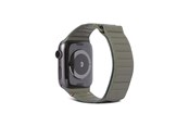Smartwatch - Tilbehør - Decoded - Leather Magnetic Traction Strap 44/42mm Olive - D22AWS44TS1OE