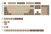 Tastatur - Ducky Boba - 132 Keycap Set - MDA Profile - PBT - Keycaps - Nordisk - Brun - DuckyBoba132
