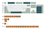 Tastatur - Ducky Dino - 132 Keycap Set - MDA Profile - PBT - Keycaps - Nordisk - Grøn - DuckyDINO132