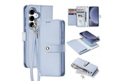 Mobil - Covers & Cases - Dux Ducis Lava Leather Case for Samsung Galaxy S25+ with Detachable Magnetic Wallet - Blue - 6971824162264
