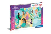 Puslespil - Clementoni Puzzle Disney Princess Glitter effect 104 pieces Floor - 20346