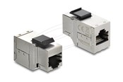 Netværkskabel - DeLOCK keystone module - silver black - Sort - 90835