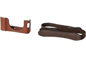 Kameratasker - SmallRig 4699 Leather Half Case Kit for FUJIFILM X100VI (Brown) - 4699