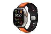 Smartwatch - Tilbehør - Tech-Protect IconBand Line Strap for Apple Watch 44 / 45 / 46 / 49 mm - Black & Orange - 5906302333424
