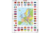 Puslespil - Larsen Puzzles Puzzle Map/flag - Europe - 70 pieces Maxi (36.5x28.5 cm) Floor - KL1