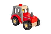 Trælegetøj - Bigjigs Wooden Red Tractor - 36023