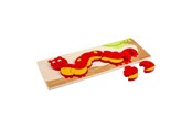 Babylegetøj - Bigjigs Wooden Number Puzzle Caterpillar - 10 pcs. - BJ745