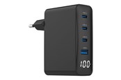 Mobil - Adaptere & Opladere - Gembird power adapter - 3 x USB-C USB Type A - 100 watt - TA-UC-PDQC100LCD-01-BK