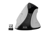 Mus - Natec EUPHONIE PRO - vertical mouse - 2.4 GHz Bluetooth 5.0 USB - white - Vertical mouse - Optisk - 9 knapper - Hvid - NMY-2378