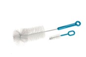 Baby Udstyr - Akuku Bottles cups and teats brush set BLUE - A0570