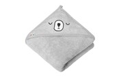Baby Udstyr - Akuku Baby hooded towel 100x100 cm / grey - A0662