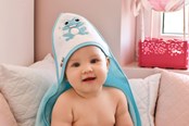 Baby Udstyr - Akuku Baby hooded towel 100 x 100 cm FROG - A1256