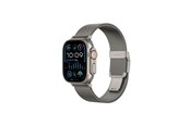 Smartwatch - Tilbehør - AmazingThing Titan Premium Metal Band for AppleWatch 38/40/41/42/44/45/46/49 mm - Silver - TSL46SV