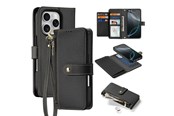 Mobil - Covers & Cases - Dux Ducis Lava Leather Case for iPhone 16 Pro Max - Black - 6934913004999