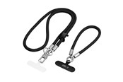 Mobil - Andet Tilbehør - Tech-Protect C10S Rope Phone Lanyard - Black-Titanium - 5906302340088