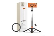 Mobil - Andet Tilbehør - Tech-Protect L10S Bluetooth Tripod Selfie Stick - Black & Orange - 5906302352807