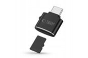 Hukommelseskort - adapter og kortlæser - Tech-Protect UltraBoost microSD card reader adapter with USB-C - black - 5906302361953