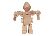 Trælegetøj - Primi Passi - Wooden Transforming Robot/Shovel - PP3505