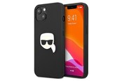 Mobil - Covers & Cases - Karl Lagerfeld Leather Ikonik Karl's Head Metal Case for iPhone 13 mini - Black - 3666339028497