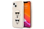 Mobil - Covers & Cases - Karl Lagerfeld Glitter Karl's & Choupette Head Case for iPhone 13 mini - Gold - 3666339028855