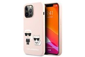 Mobil - Covers & Cases - Karl Lagerfeld Silicone Ikonik Karl&Choupette MagSafe Case for iPhone 13 Pro / iPhone 13 - Light Pink - 3666339035143