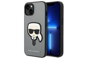 Mobil - Covers & Cases - Karl Lagerfeld Saffiano Karl's Head Patch case for iPhone 14 - silver - 3666339077075