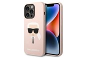 Mobil - Covers & Cases - Karl Lagerfeld KLHMP14XSLKHLP iPhone 14 Pro Max 6.7 "hardcase light pink / light pink Silicone Karl`s Head Magsafe - 3666339078065