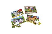 Puslespil - Playwood Four Wooden Jigsaw Puzzles in a Box - 12 Pieces Wood - RS195