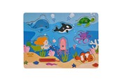 Puslespil - Playwood Wooden Jigsaw Puzzle and Fishing Game - 7 pcs. Wood - RS187