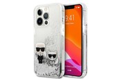 Mobil - Covers & Cases - Karl Lagerfeld Liquid Glitter Karl&Choupette case for iPhone 13 Pro / 13 6.1" - silver - 3666339027353