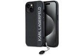 Mobil - Covers & Cases - Karl Lagerfeld Saffiano Rhinestones & Charm case for iPhone 15 / 14 / 13 - black - 3666339257965
