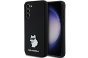 Mobil - Covers & Cases - Karl Lagerfeld Silicone Choupette Metal Pin case for Samsung Galaxy S24+ - black - 3666339259181