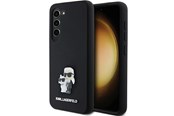 Mobil - Covers & Cases - Karl Lagerfeld Silicone Karl&Choupette Metal Pin case for Samsung Galaxy S24 - black - 3666339259143