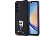 Mobil - Covers & Cases - Karl Lagerfeld Fixed Glitter Ikonik Logo Metal Pin case for Samsung Galaxy A35 - black - 3666339259488