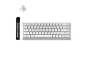 Tastatur - MCHOSE Ace 68 Ice Blue Magnetic Hall Effect Magnetic - Gaming Tastatur - Uden Numpad - Amerikansk engelsk - Hvid - HW-Ace68-15
