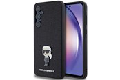 Mobil - Covers & Cases - Karl Lagerfeld Fixed Glitter Ikonik Logo Metal Pin case for Samsung Galaxy A55 - black - 3666339259495