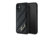 Mobil - Covers & Cases - Karl Lagerfeld Diagonal Quilted Script case for iPhone 11 / Xr - black - 3666339252120