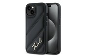 Mobil - Covers & Cases - Karl Lagerfeld Diagonal Quilted Script case for iPhone 15 / 14 / 13 - black - 3666339252229