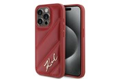 Mobil - Covers & Cases - Karl Lagerfeld Diagonal Quilted Script case for iPhone 15 Pro Max - red - 3666339252397