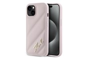 Mobil - Covers & Cases - Karl Lagerfeld Diagonal Quilted Script case for iPhone 15 Plus / 14 Plus - pink - 3666339252519