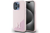 Mobil - Covers & Cases - Karl Lagerfeld Silicone Shadow Metal Initial MagSafe Case for iPhone 15 Pro Pink - 3666339253080