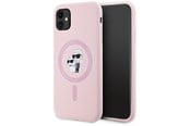 Mobil - Covers & Cases - Karl Lagerfeld Silicone Karl&Choupette MagSafe iPhone 11 Case - Pink - 3666339254360