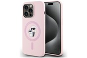 Mobil - Covers & Cases - Karl Lagerfeld Silicone Karl&Choupette MagSafe Case for iPhone 14 Pro Max - Pink - 3666339254452