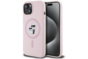 Mobil - Covers & Cases - Karl Lagerfeld Silicone Karl&Choupette MagSafe iPhone 15 Plus Case - Pink - 3666339254476